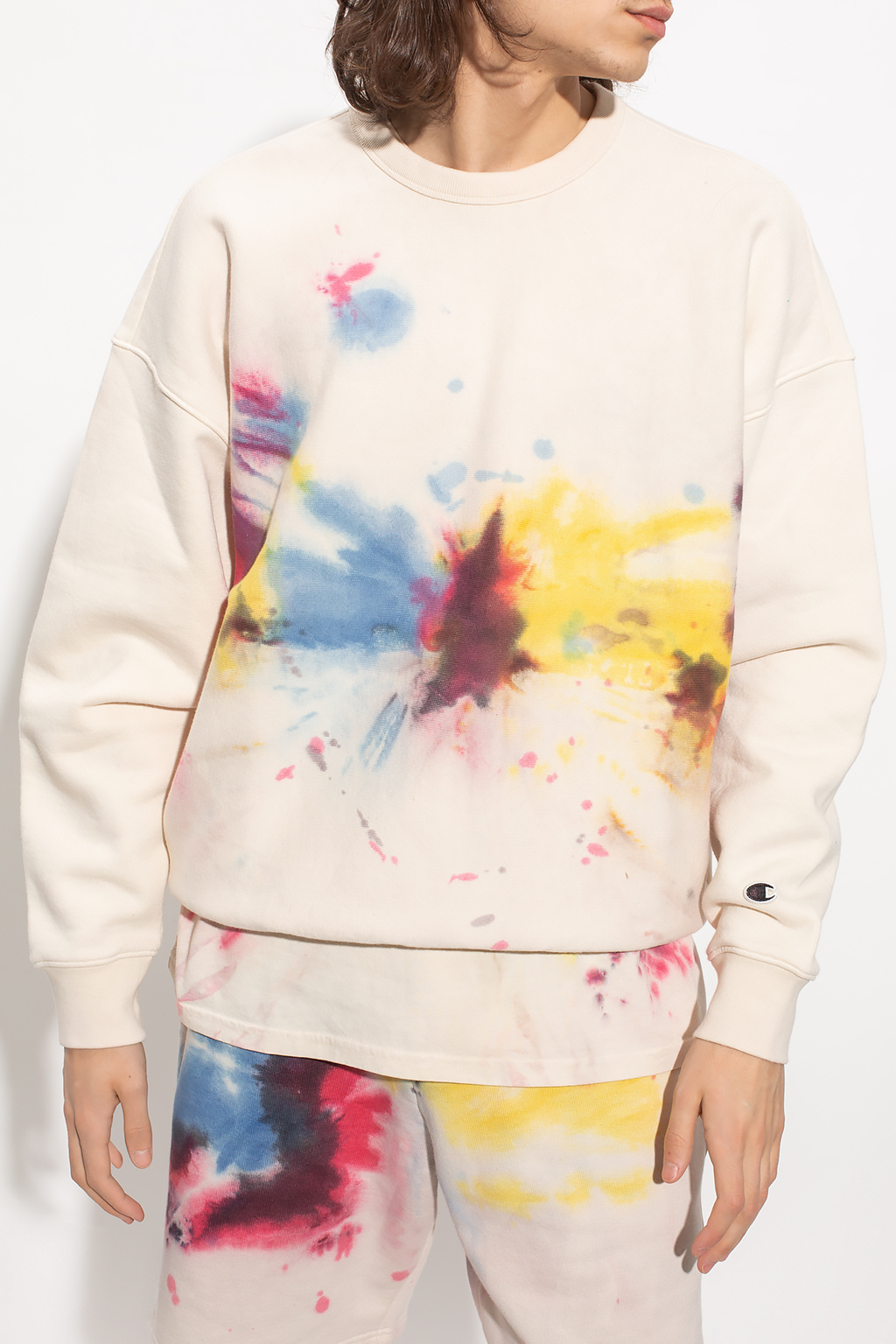 Champion tie best sale dye crewneck sweatshirt